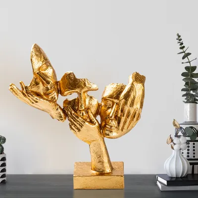 Produktbild von Evila Originals, Yak-033, Dekoratives Objekt, Gold, 100% POLYESTER, 30 x 9 x 32 cm