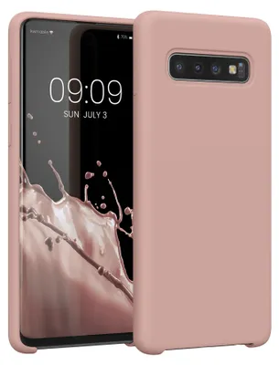 Produktbild von kwmobile Handyhülle für Samsung Galaxy S10 Hülle - Case Silikon - Kabelloses Laden - Schutzhülle Cover in Nude Lilac