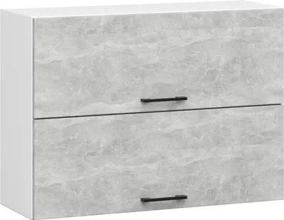 Image de Meuble de cuisine suspendu 80 cm VERMINA - blanc / béton