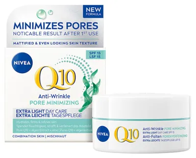 Image de Nivea Q10 Smoothing Anti-Wrinkle Extra Light Day Cream SPF15, 50 ml