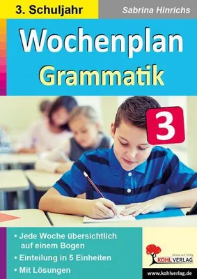 Obrázek produktu pro Wochenplan Grammatik / Klasse 3