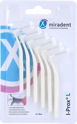 Produktbild von miradent I-Prox L Interdentalbürste 0,6mm weiß, 5 St. Interdentalbürsten