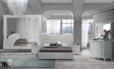 Produktbild von Modernes Bett Brielle in weiss mit Polsterung