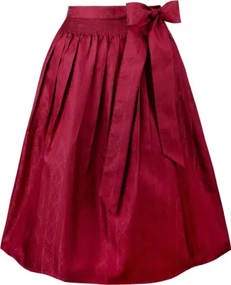 A studio shot of a red skirt.
