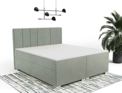 Produktbild von FurMeb24 - Boxspringbett , Ehebett  180x200cm ANDI  Hotelbett , Polsterbett , Doppelbett , inklusive TopperFarbe : Velutto 15