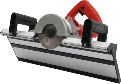 Obrázok produktu pre Frézka na dlaždice - ručná - 43° úkos - 1200 W - 116 mm kotúč - 13 000 otáčok za minútu - bezprašná 3,8 m hadica - EÚ/US zástrčka - červená