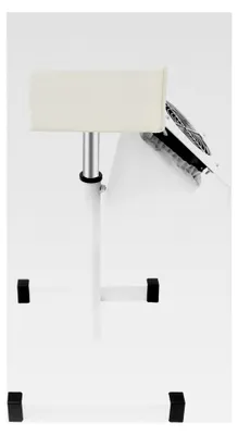 Produktbild von Mobiler Pediküre Hocker Stuhl mit Absaugung, höhenverstellbar, Fußstütze für Heim, Salon, Spa, Massage, Nagelstudio, Weiß