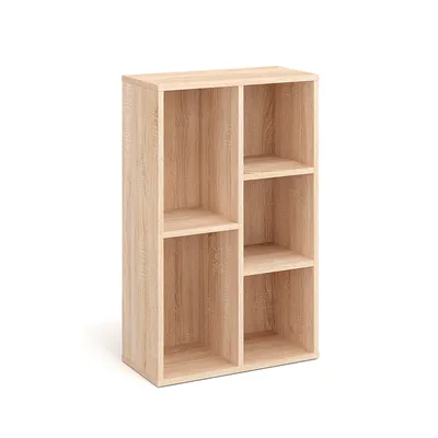 Produktbild von KOMTO Bücherregal Sonoma - Bücherschrank Regal Schmal mit 5 Fächern für Wohnzimmer, Kinderzimmer, Schlafzimmer | Book Shelf Sola 50B x 24T x 80H cm