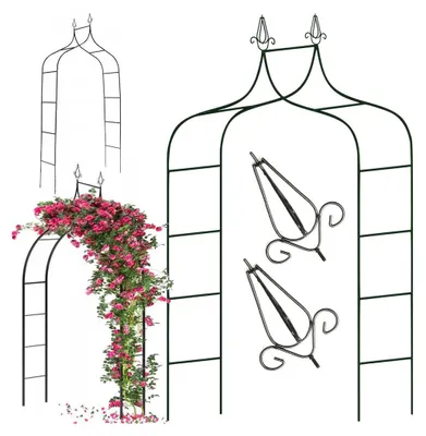 Produktbild von Garten Pergola Blume Unterstützung für Kletterpflanzen Bogen für Rosen dekorative Metall