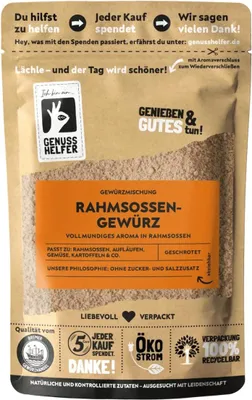 Produktbild von Rahmsoßengewürz, gemahlen, für helle und dunkle Soßen, Gewürzmischung für Bratensoße, 75g