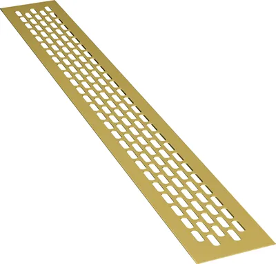 Produktbild von 1 x sossai Aluminium Lüftungsgitter 48 x 6cm in Gold Belüftungsgitter Türgitter Stegblech Abluft