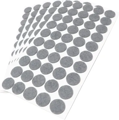 Produktbild von Adsamm® | 250 x selbstklebende Filzgleiter / Grau / Ø 22 mm / rund / Möbelgleiter aus Filz mit 3.5 mm Stärke