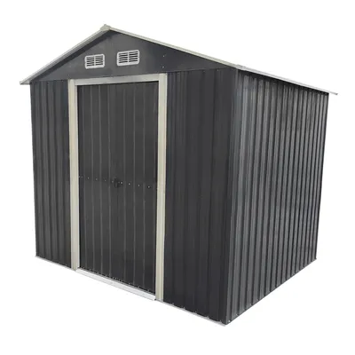 Produktbild von 4iQ Stabiler Stahl Geräteschuppen 195x237x208 – 4,6 m² Blechschuppen