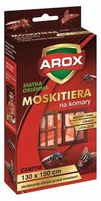 Obrázek produktu pro Komárová síť 130x150, černá + suchý zip, okenní síť AROX