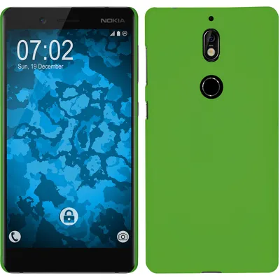 Produktbild von PhoneNatic Case kompatibel mit Nokia 7 - Hülle grün gummiert Hard-case Cover
