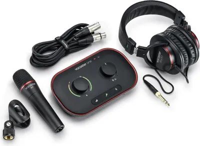 Produktbild von Focusrite Vocaster One Studio, 70 dB, 20 - 20000 Hz, -57 dB, 200 Ohm, 32 Ohm, 98 dB