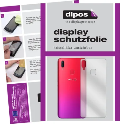 Produktbild von 2x Schutzfolie für Vivo U1 Rückseite klar Displayschutzfolie Folie Display Schutz dipos