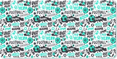 Produktbild von MuchoWow® Schreibtischunterlage Muster - Fußball - Sport - Jungen - Kinder - Kinder 80x40 cm - XXL Mauspad - Gaming Mauspad