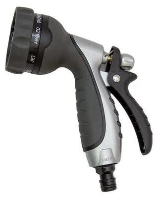 Produktbild von Handbrause, schwarz-silber, 8 Sprüheinstellungen, ergonomischer Handgriff mit Hebelfixierung