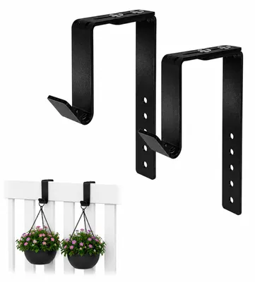 Pflanzenhaken-Set 2er-Pack, verstellbar, bis 18 kg, schwarz