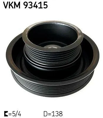 Produktbild von SKF VKM 93415 Riemenscheibe Kurbelwelle für FORD Fiesta Mk5 Schrägheck (JH1, JD1, JH3, JD3) 5 6-Rippen