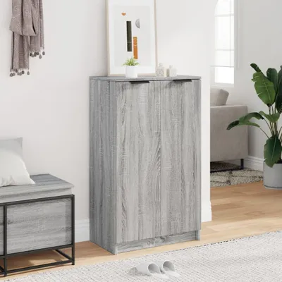 Productafbeelding van Schoenenkast van houtvezel in de kleur Sonoma grijs, 59 x 35 x 100 cm