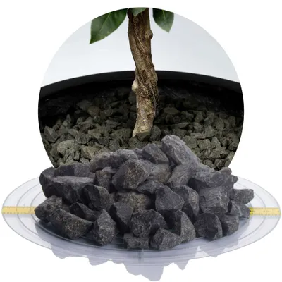 Produktbild von Schicker Mineral-Basalt Ziersplitt anthrazit 25 kg-16-22mm