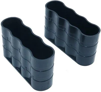 Image de Jeu de 2 poignées en plastique noir pour paddleboard, dimensions : 10,3 x 3,2 x 6 cm