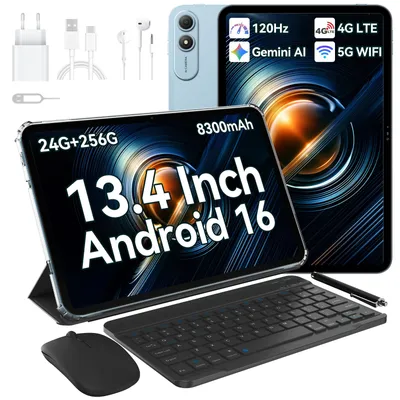 Produktbild von Oscal Pad 200 Tablet 13,4" 2K 120Hz Display, 24GB(6+18) RAM, 256GB ROM, Android 16, 8300mAh, 16+8MP Kamera, Slim 0,79cm/750g, Blue
