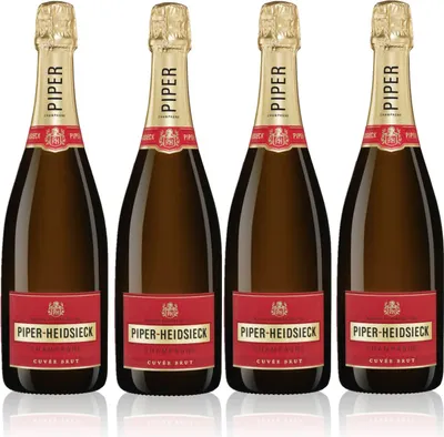 Produktbild von Piper Heidsieck 4er Set Cuvee Brut Champagner 4x 0,75l (12% Vol) Champagner- [Enthält Sulfite]
