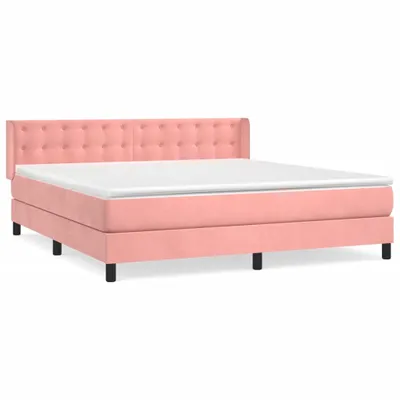 Productafbeelding van vidaXL Boxspringbed met matras, roze, 180x200 cm, fluweel