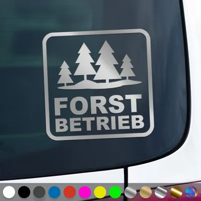 Produktbild von PantherPixel Forstbetrieb Forstzubehör Aufkleber Forstbedarf Sticker Auto Geschenkidee Farbe Silber