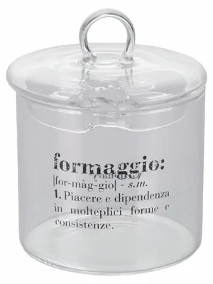 Käsebehälter aus Borosilikatglas, 400 ml, Ø 9 cm, mit Deckel