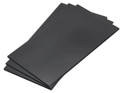 ABS-Platte 18x10x1,4 cm, 3er-Pack, schwarz, für DIY