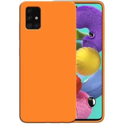 Immagine prodotto di Smartphonica Custodia in silicone per Samsung Galaxy A51 4G con interno morbido - Arancione