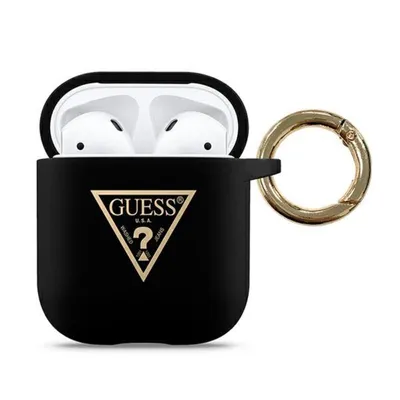 Immagine prodotto di Guess Guaca2Lstlbk Airpods 1/2 Coverczarny/Nero Silicone Triangle Logo
