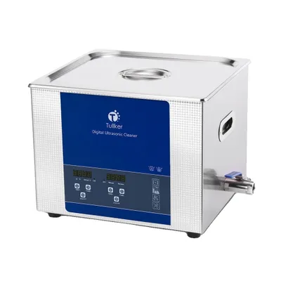 Immagine prodotto di Pulitore digitale a ultrasuoni, capacità 15L, potenza 360W, funzionamento silenzioso, digitaleEU