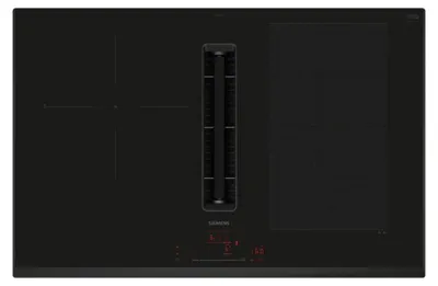 Produktbild von Siemens iQ700 EX851HJ26E, Schwarz, Edelstahl, Integriert, 80 cm, Zonen-Induktionskochfeld, Glaskeramik, 3 Zone(n)