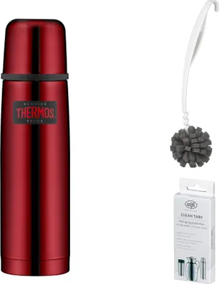Zdjęcie produktu dla THERMOS LIGHT & COMPACT BEVERAGE BOTTLE Isolierkanne 0,5l – Vorteilsset mit Reinigungsbürste CLEAN FIX 30 cm
