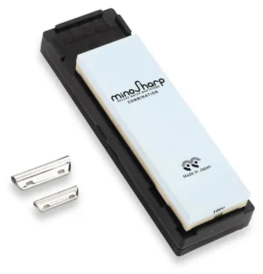 Produktbild von Minosharp Wetzstein + Minosharp Wetzstein Messführungen - 2 Stück