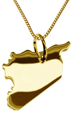 Produktbild von 50cm Halskette + Syrien Anhänger in 585 Gelbgold