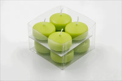 Produktbild von Schwimmkerzen 30 x 50 mm Grün 8er Box Wenzel Kerzen