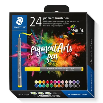 Produktbild von STAEDTLER MultiInk Pigment Arts brush pen 24er-Set sort. retail