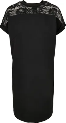 Produktbild von Urban Classics Ladies - Lace Shirt Kleid schwarz - S