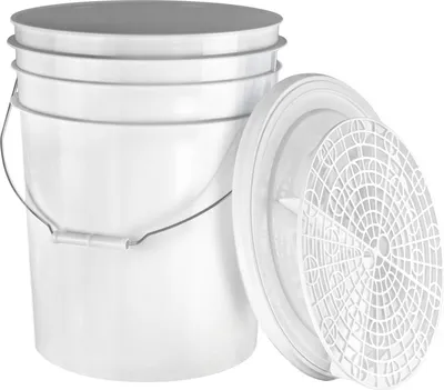 Produktbild von Benbow Set 3-tlg, Auto Wascheimer 20 Liter + Eimerdeckel + Schmutzsieb Weiß , Autoaufbereitung, Waschanlage, Autozubehör, Autos