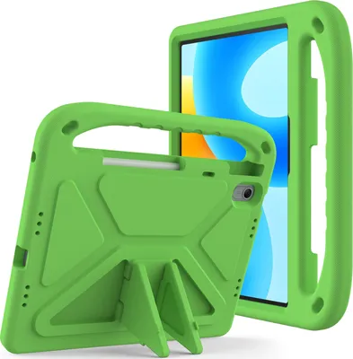 Produktbild von Hülle für Huawei MatePad 11,5 S 2024, Leichte Stoßfeste Eva Kinder Schutzhülle mit Griff und Faltbarem Ständer Grün