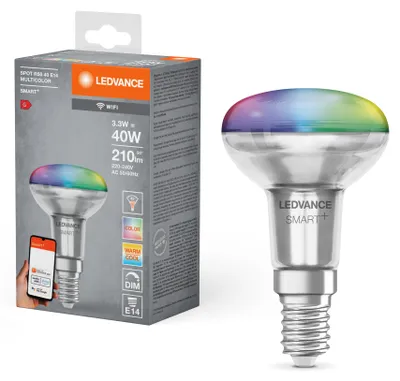 Productafbeelding van Ledvance LED Smart+ R50 Reflektor 3,3W = 40W E14 matt 210lm RGBTW 2700K-6500K Dimmbar App Google Alexa WiFi