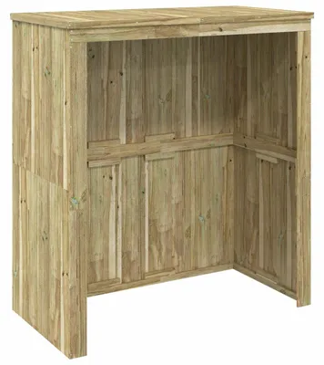 Image de vidaXL : Boîte de rangement pour poubelles, en bois de pin imprégné