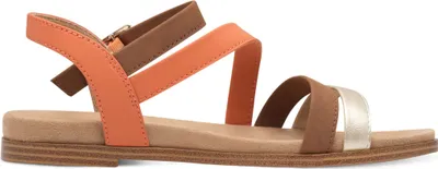 Produktbild von s.Oliver Damen Sandale flach Riemen Schnalle weiches Fußbett 5-28106-44, Größe:39 EU, Farbe:Orange