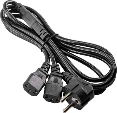 Immagine prodotto di Akyga AK-PC-04A Cavo di alimentazione CEE 7/7 2xC13 250V/50Hz 1,8m nero